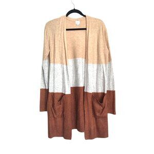 A NEW DAY- WOMENS OPEN FRONT SIDE POCKETS CARDIGAN SIZE SMALL